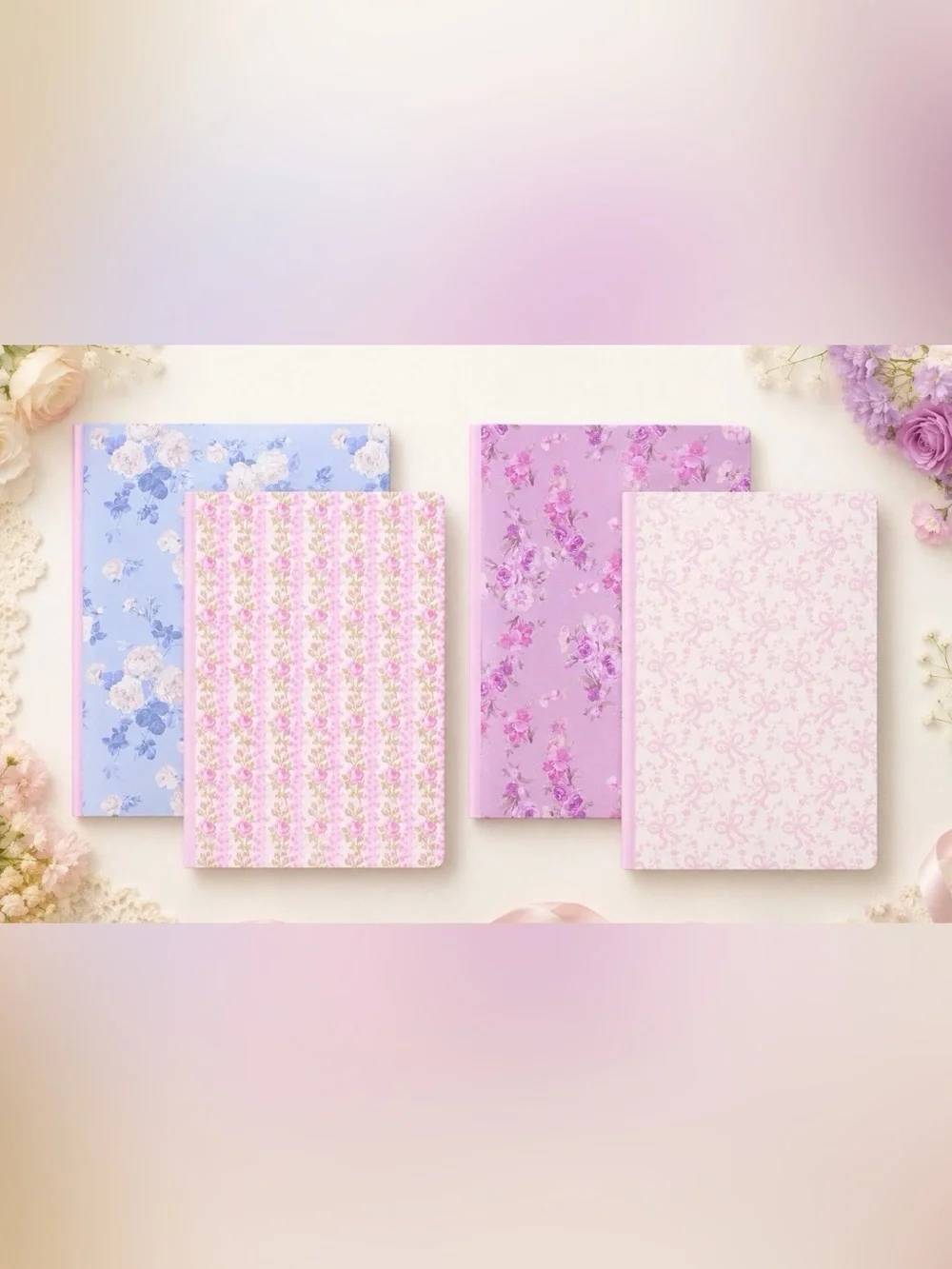 NWT 4x LoveShackFancy x Target Yoobi Happy Thoughts Poly Folder (2 Sets Of 2)